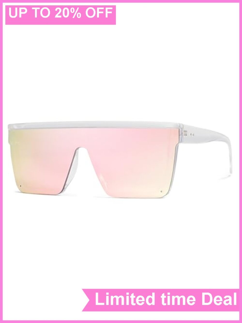 Square Sunglasses for Women Fashion Shield Oversized UV Protection